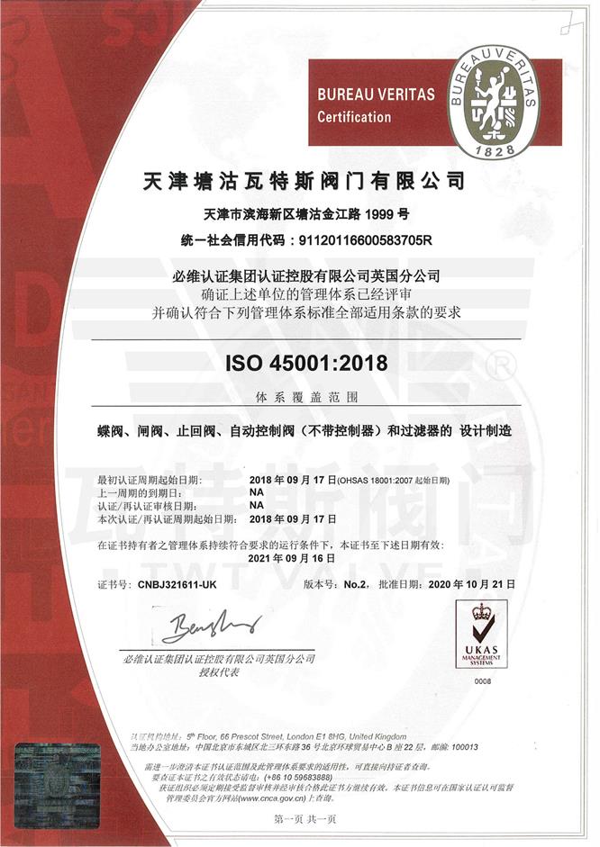 ISO-45001必維認證中文