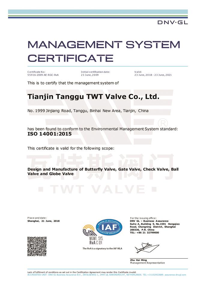 ISO14001：2015環(huán)境體系認證英文